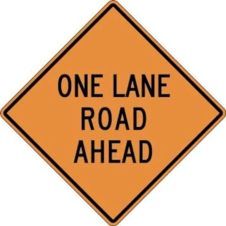 Accuform RIGID CONSTRUCT ION SIGN ONE LANE ROAD FRK275DP